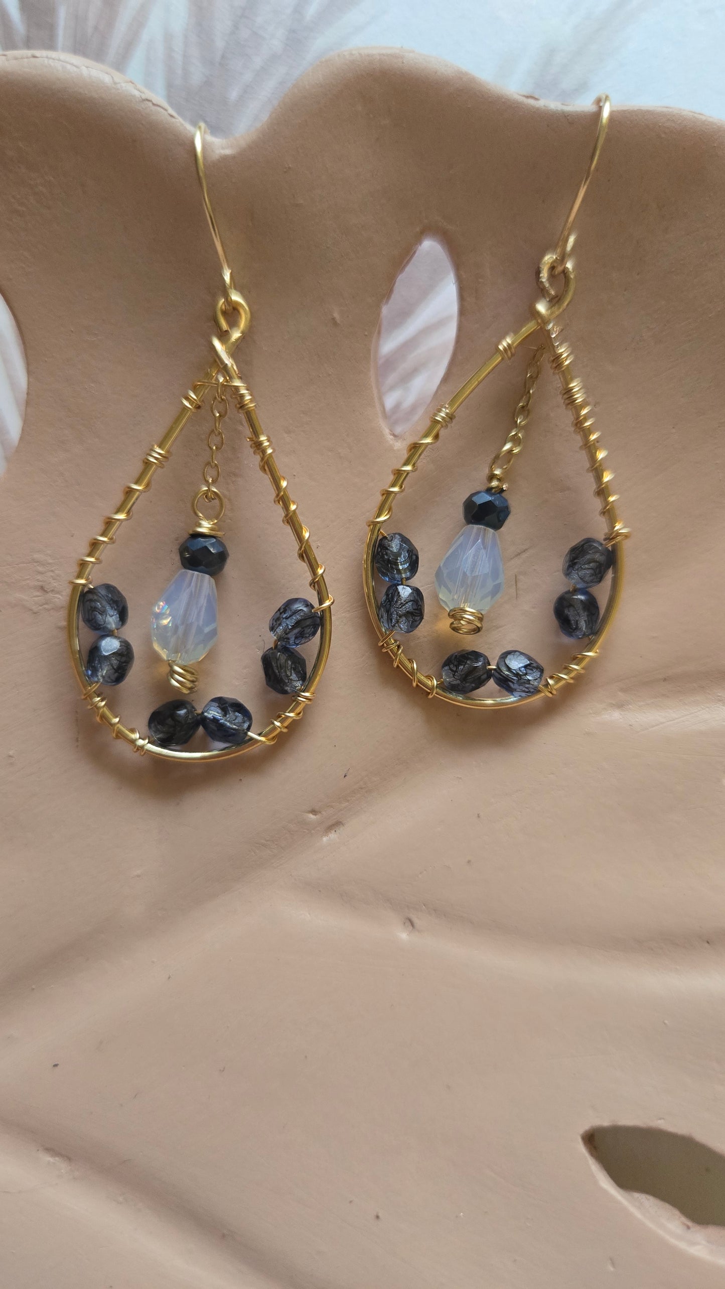 Montana blue beaded earrings