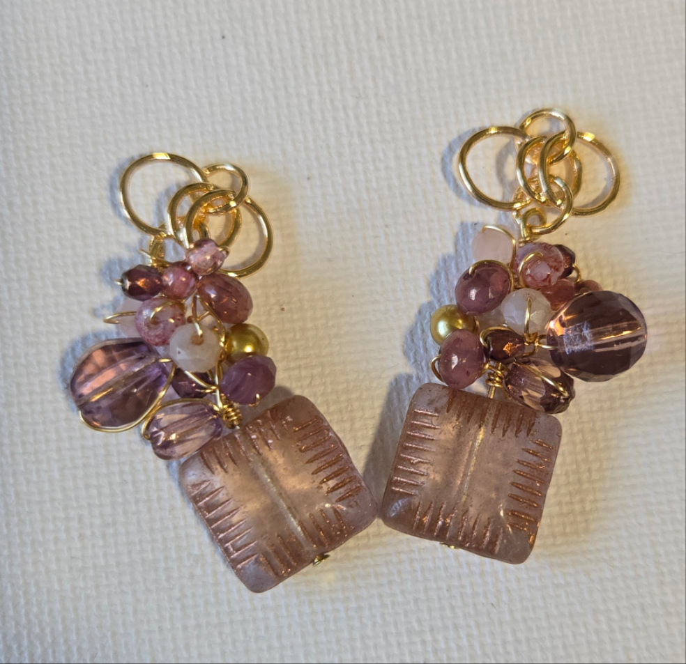 Sunset bouquet earrings