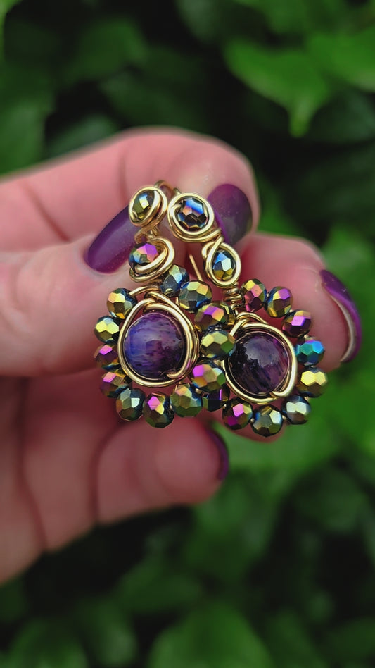 Night sky tiger eye threaders