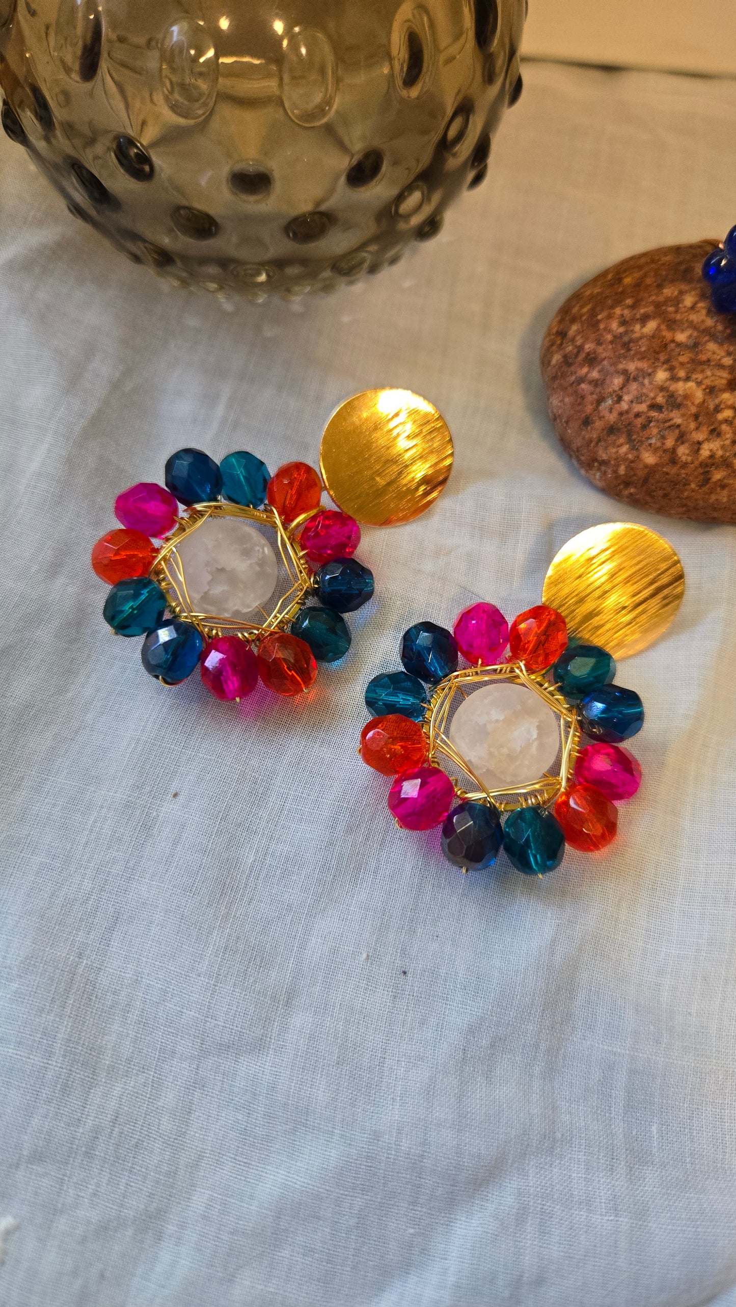 Color burst earrings