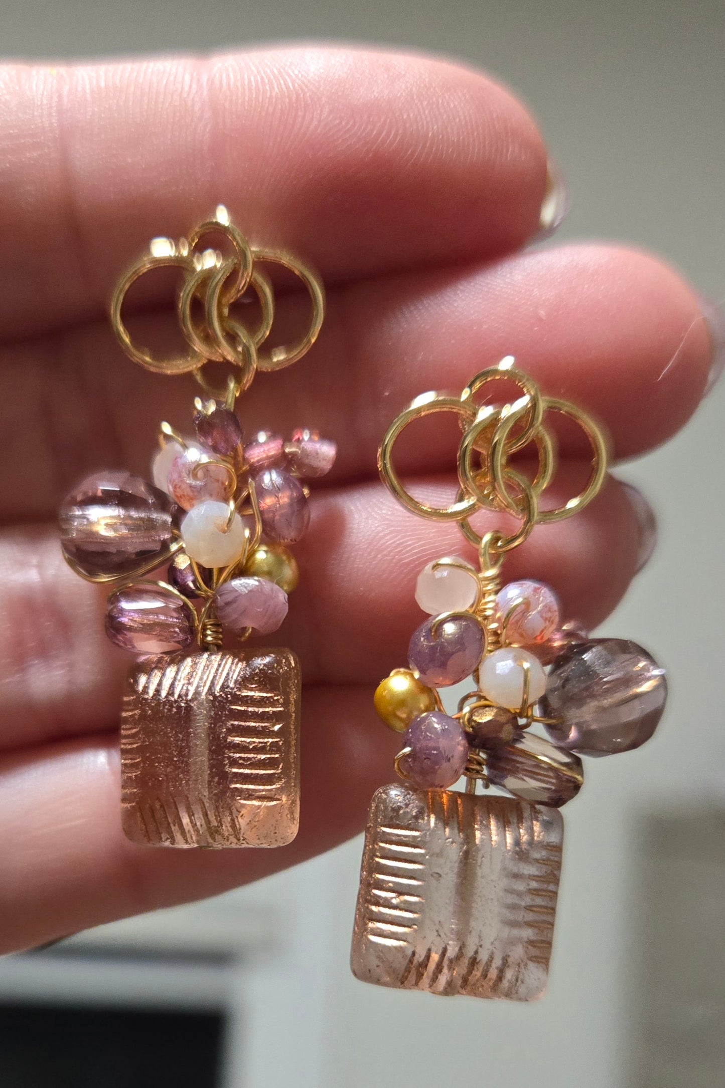 Sunset bouquet earrings