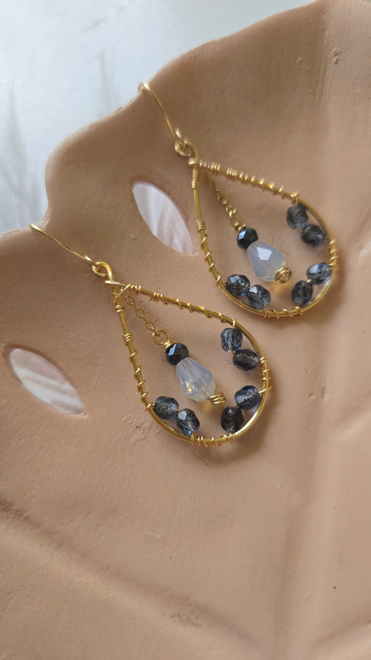 Montana blue beaded earrings