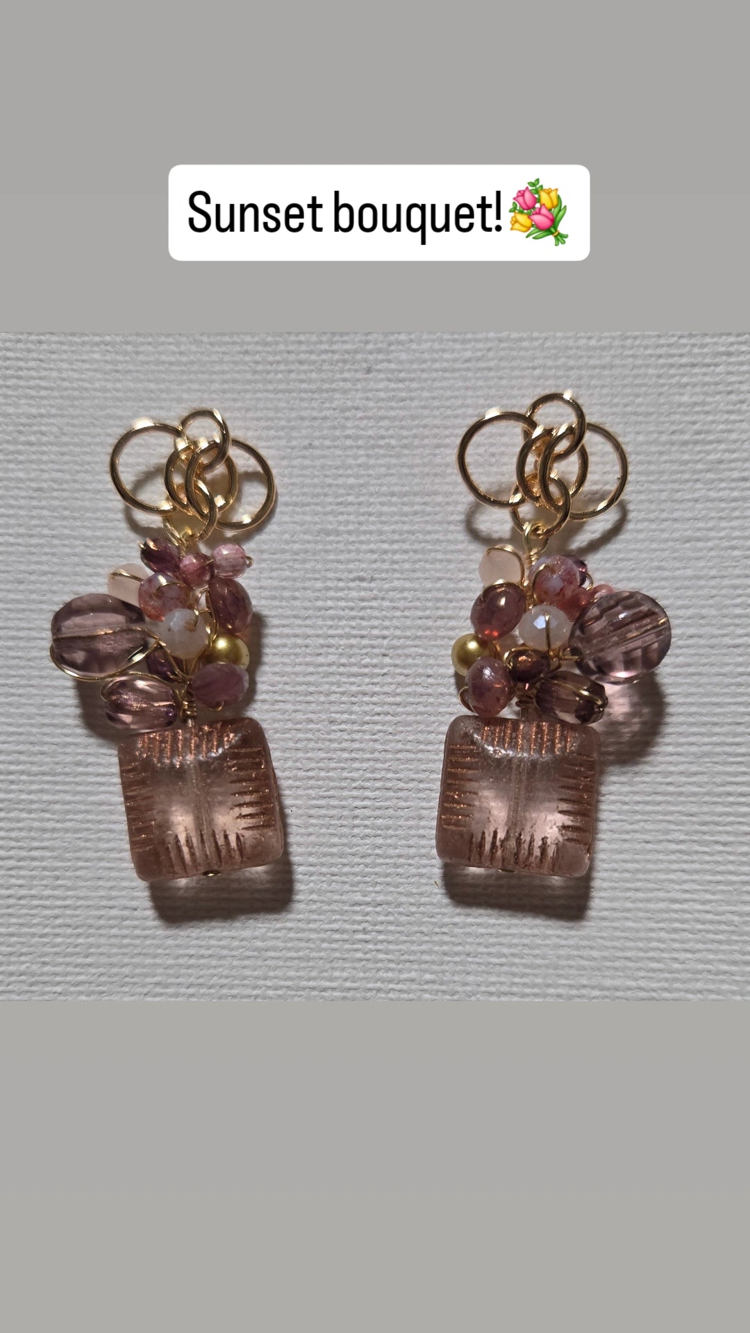 Sunset bouquet earrings