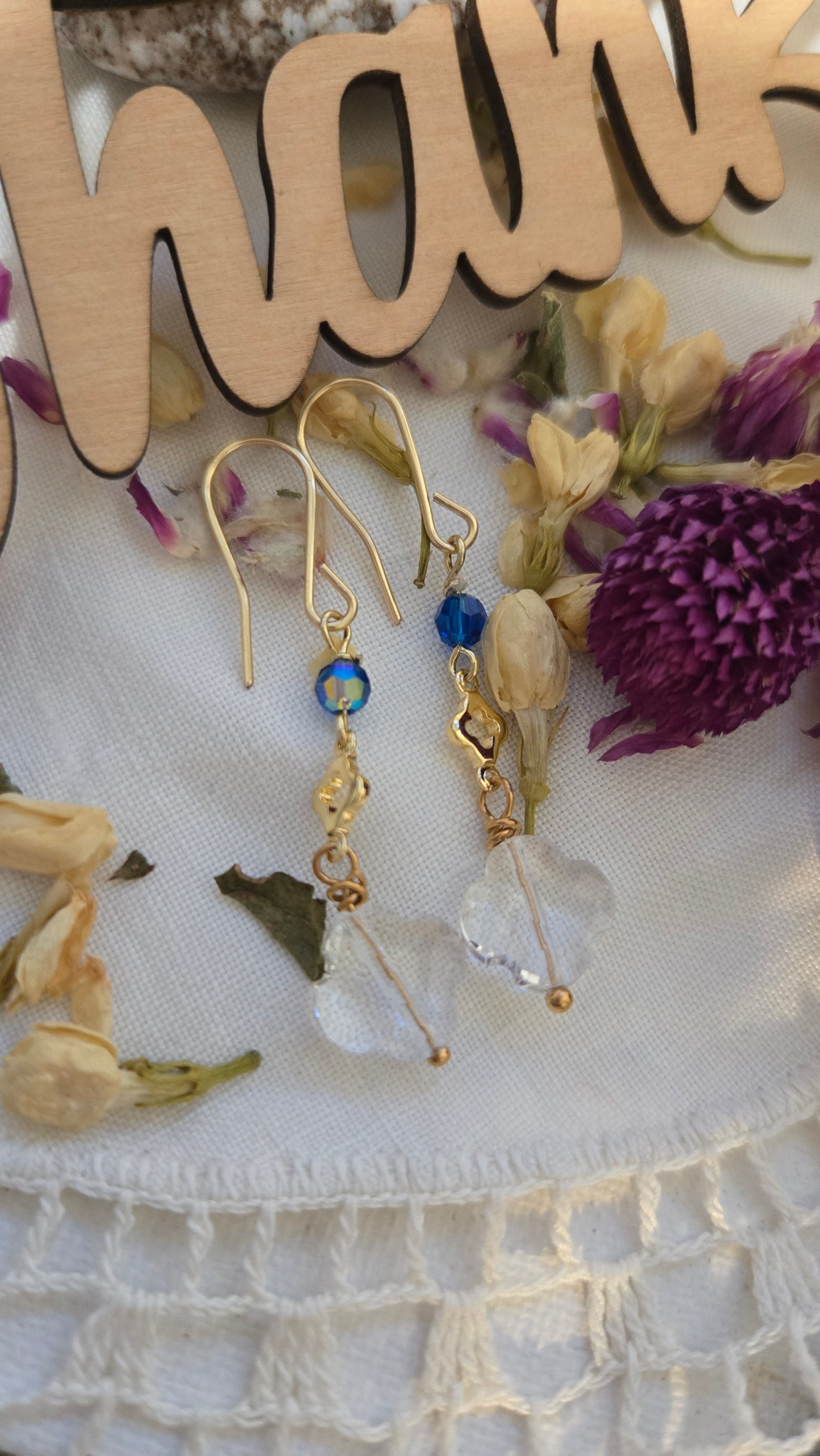 Crystal clover earrings