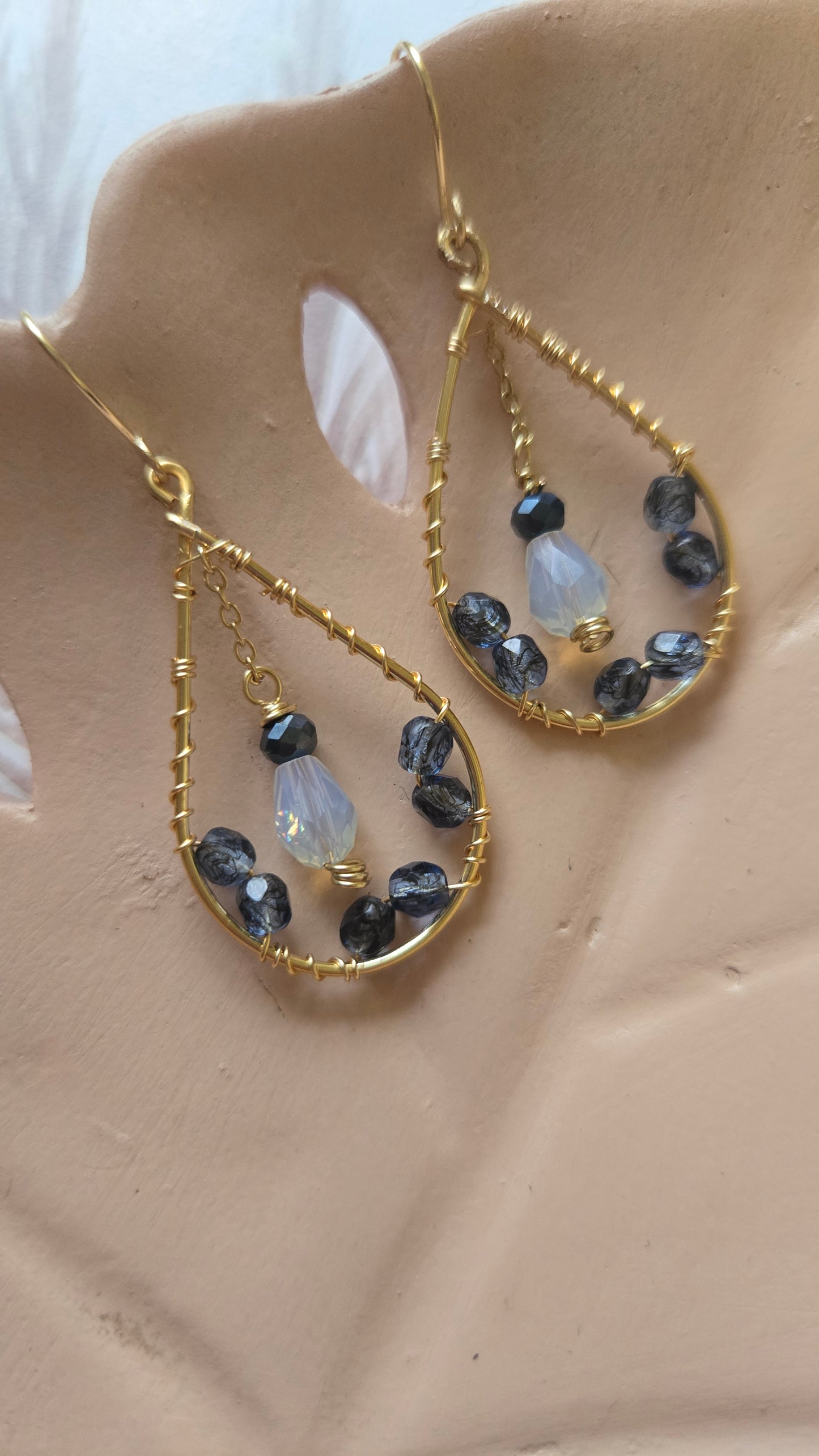 Montana blue beaded earrings
