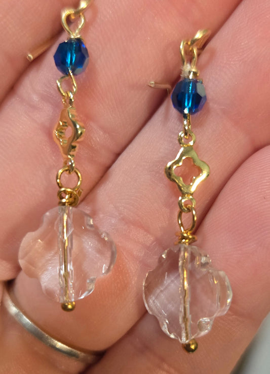 Crystal clover earrings